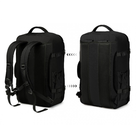 KONO Plecak podróżny do samolotu pojemny kabinowy 55x40x20 czarny